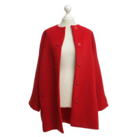 Gianni Versace Wollen jas in rood