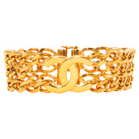 Chanel Goudkleurige armband met logo