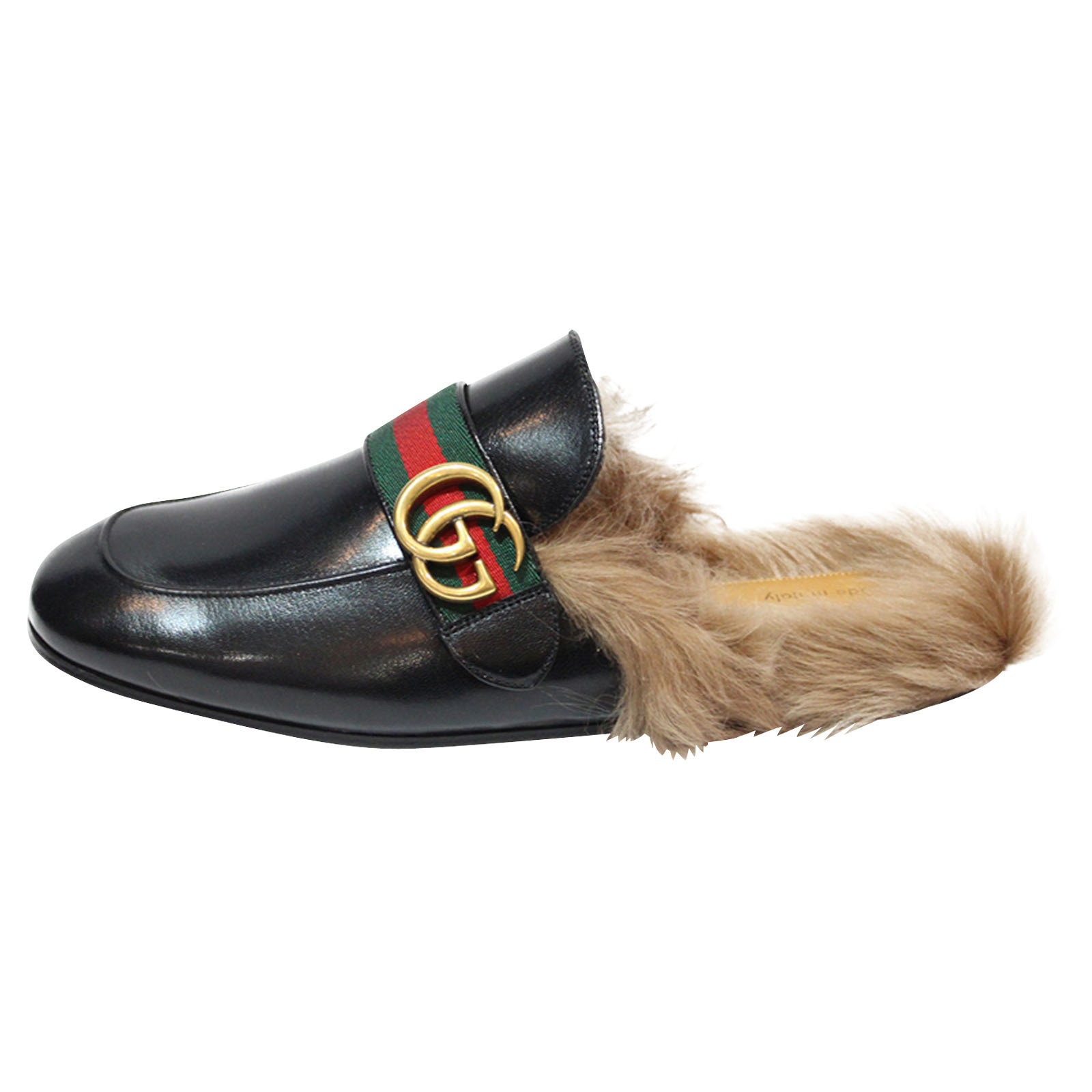 Gucci Princetown Slipper mit Fell Leather in Black - Second Hand Gucci  Princetown Slipper mit Fell Leather in Black buy used for 480€ (5615312)