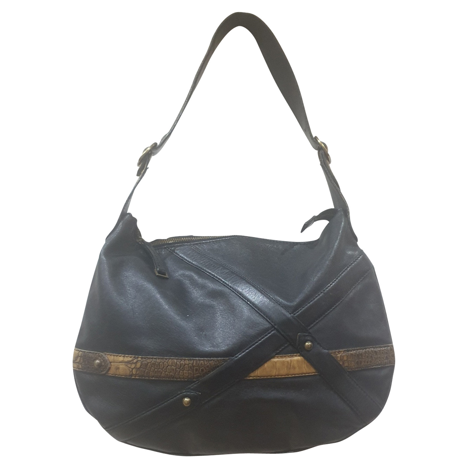 Max Mara Tote bag Leather in Black - Second Hand Max Mara Tote bag Leather  in Black buy used for 150€ (4613879)