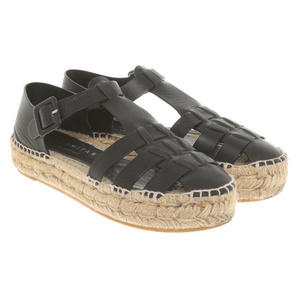 Paloma Barcelo Sandals Leather in Black