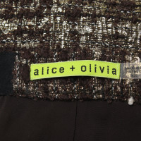Alice + Olivia Jupe crayon en aspect métallique