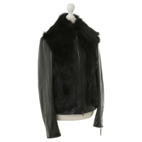 Other Designer Trussardi - leather jacket with Fox Fur 
