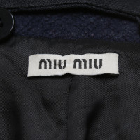 Miu Miu Jas/Mantel Wol in Blauw