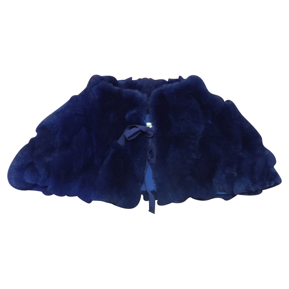 Blumarine Cape aus Kaninchenpelz 