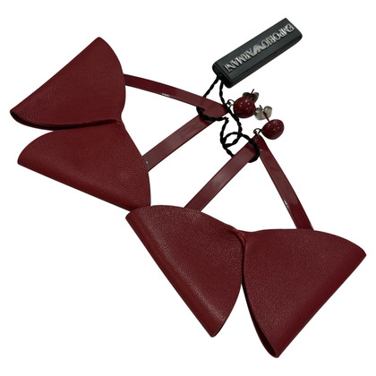 Emporio Armani Earring Leather in Red