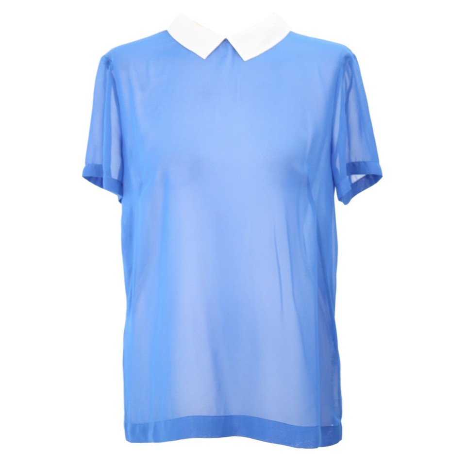 French Connection Transparante blouse in blauw