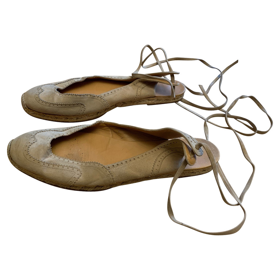 Hermès Sandalen aus Wildleder in Beige