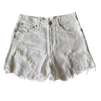 R 13 Shorts aus Baumwolle in Weiß