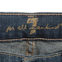 7 For All Mankind Jeans Bermuda en bleu