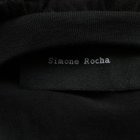 Simone Rocha Robe en Coton en Noir