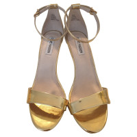Steve Madden Sandals Patent leather in Gold