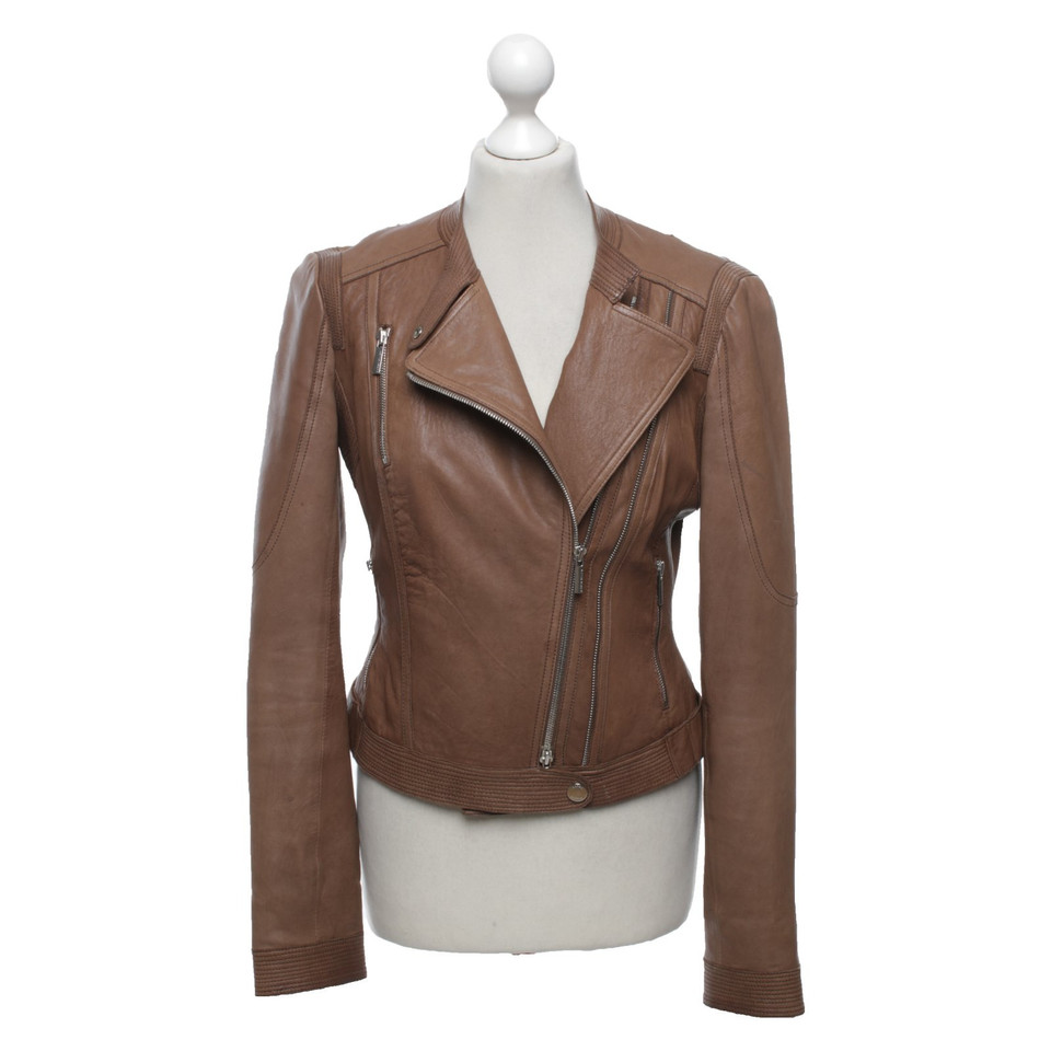 Karen Millen Leather jacket in brown
