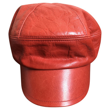 Prada Hat/Cap Leather in Orange