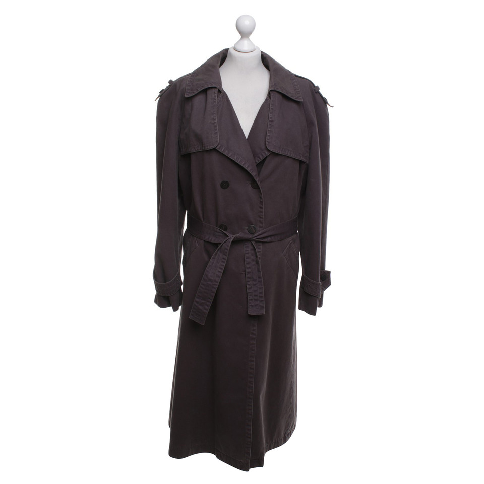 Chanel Trench coat in eggplant - Buy Second hand Chanel Trench coat in ...