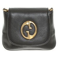 Gucci 1973 Shoulder Bag Mini aus Leder in Schwarz