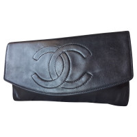 Chanel Leren portemonnee in zwart