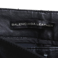 Balenciaga Leren broek in zwart