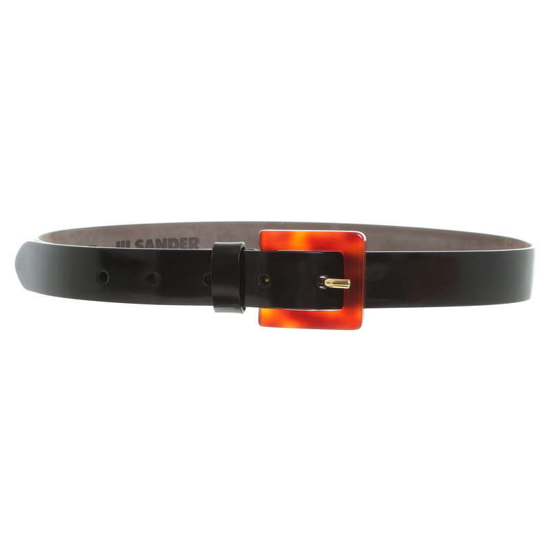 Jil Sander Leather belt in black