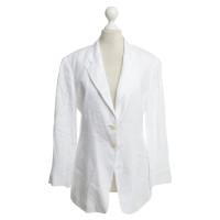 Armani Collezioni Linen Blazer in white
