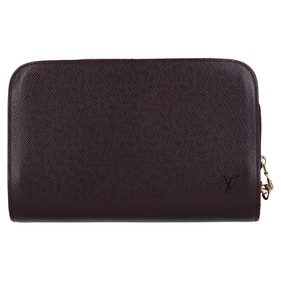 Louis Vuitton Clutch Bag Leather in Bordeaux