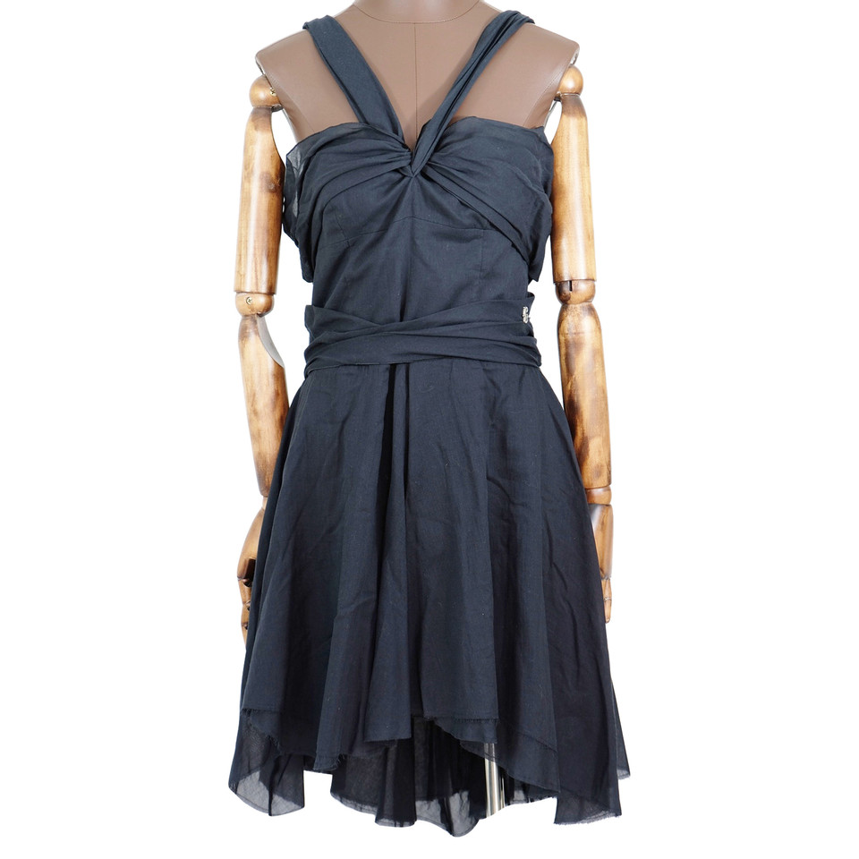 Pierre Balmain Kleid aus Baumwolle in Schwarz