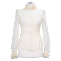 French Connection Transparent blouse in cream