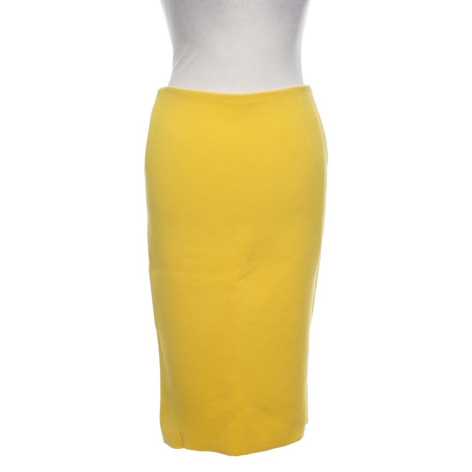 Malo Knitted skirt in yellow