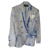 Balmain Blazer aus Baumwolle in Blau