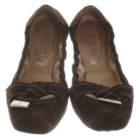 Tod's Chaussons/Ballerines en Daim en Marron