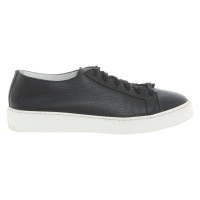 Santoni Trainers Leather in Black