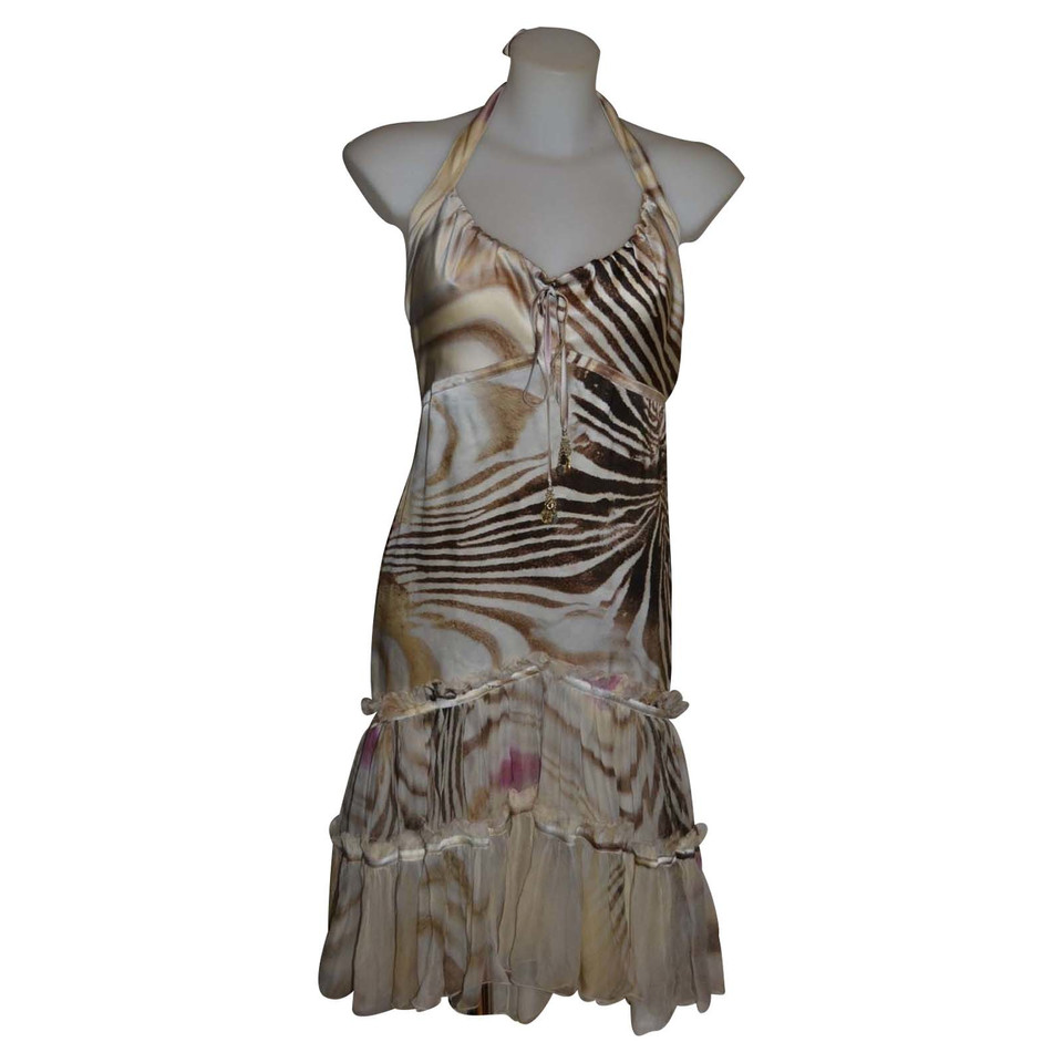 Roberto Cavalli Neckholder-Kleid mit Muster