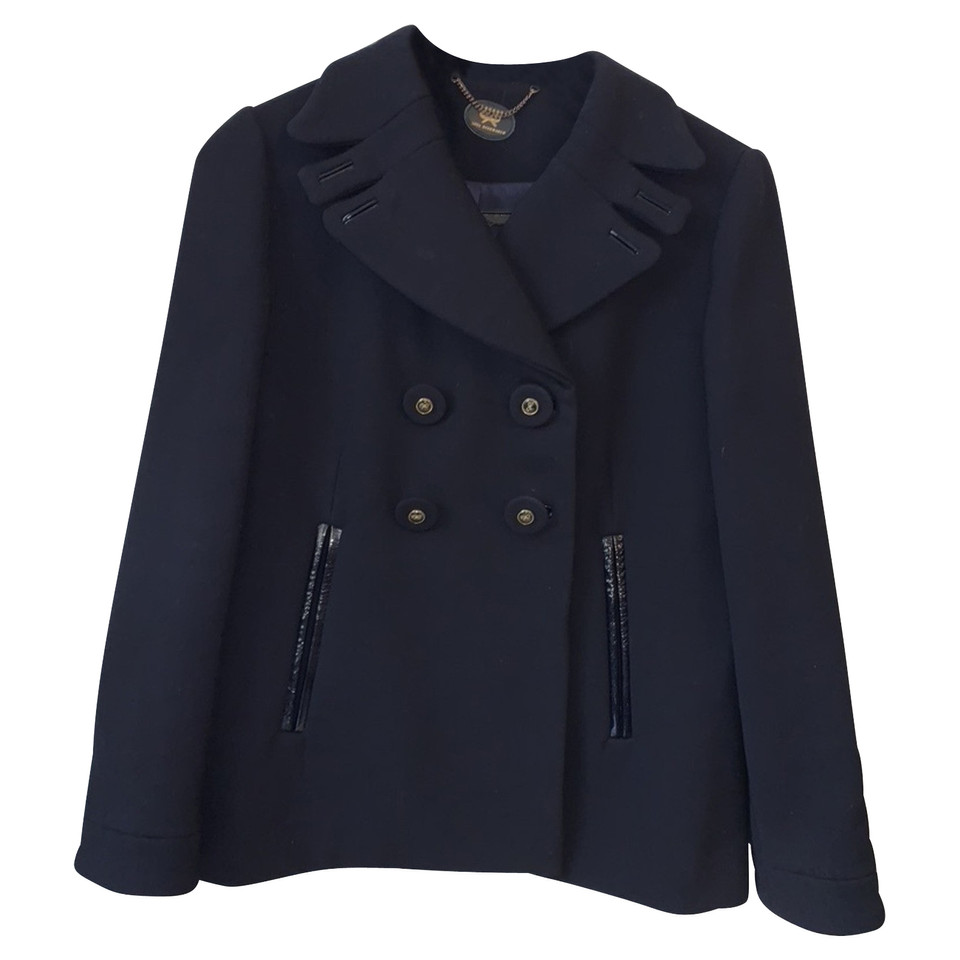 Anya Hindmarch Jacke/Mantel aus Wolle in Blau