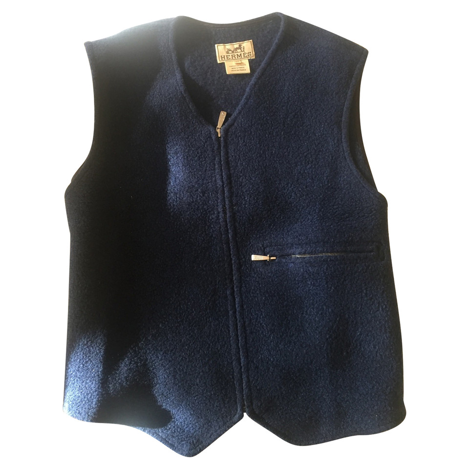 Hermès Strick aus Wolle in Blau
