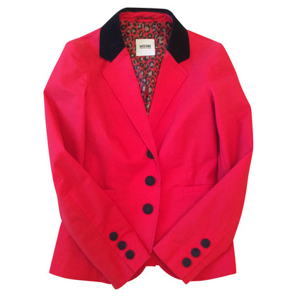 Moschino Cheap And Chic Giacca/Cappotto in Cotone in Rosso