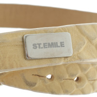 St. Emile Leather bracelet in cream white