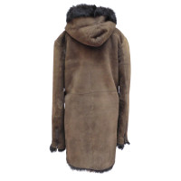 Giorgio Brato Lamb fur coat with hood