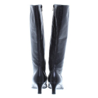 Jil Sander Black leather boots
