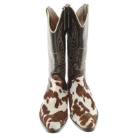 Dolce & Gabbana Cowboy boot with cowhide trim