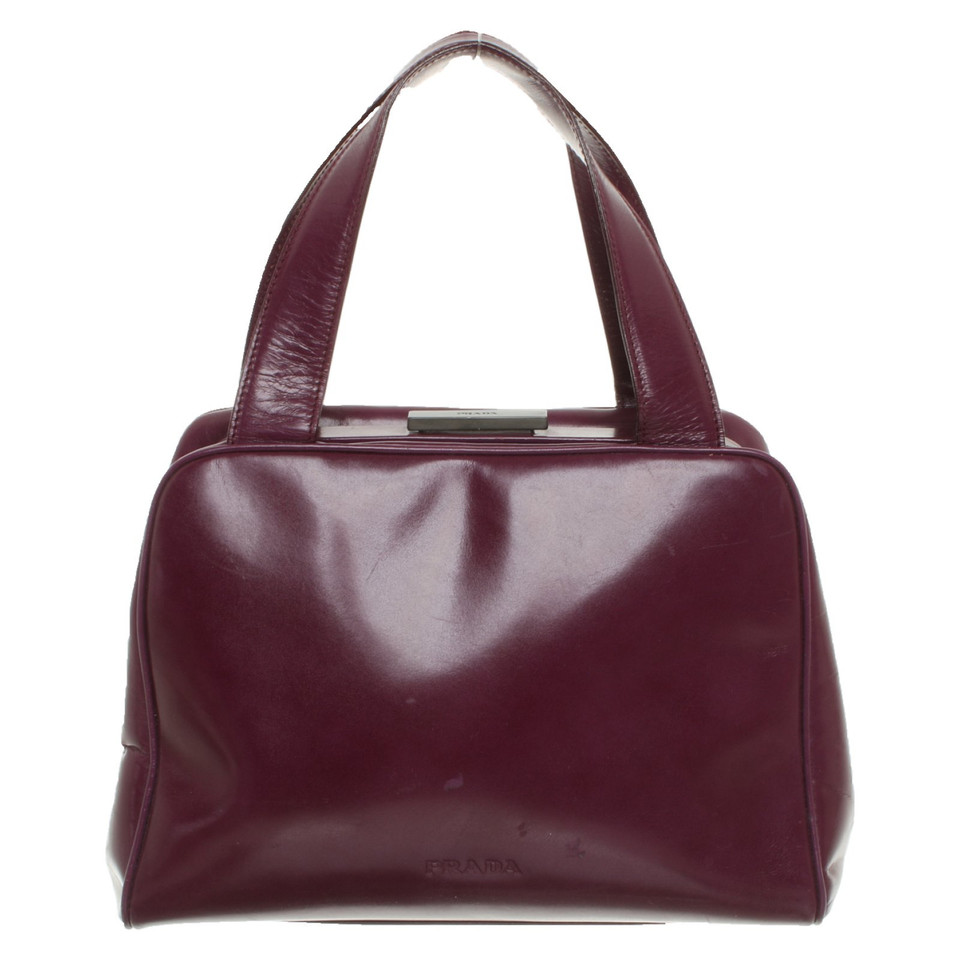 Prada Handtas Leer in Violet