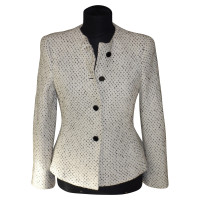 Armani Collezioni Tweed-Blazer in Creme