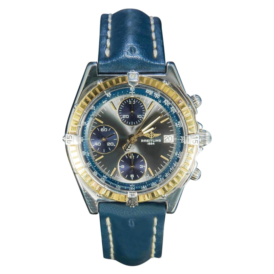 Breitling Montre-bracelet en Cuir en Bleu
