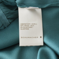 Schumacher Zijden top in turquoise