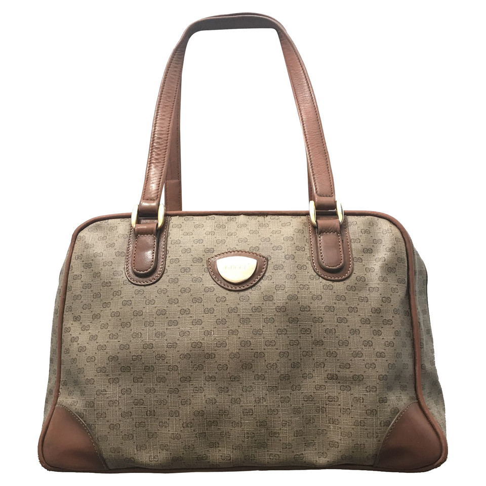 Gucci Handbag Canvas in Beige