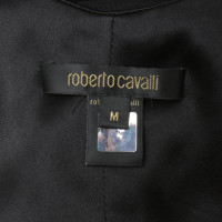 Roberto Cavalli Top en soie noir