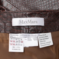 Max Mara Leather skirt in reptile look