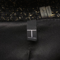Elie Tahari Bouclé jas in zwart / goud