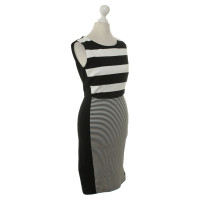 Max Mara Striped dress in black/white