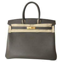 Hermès Birkin Bag 35 Leer in Grijs