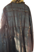 Just Cavalli LEATHER JACKET WITH REAL SKIN